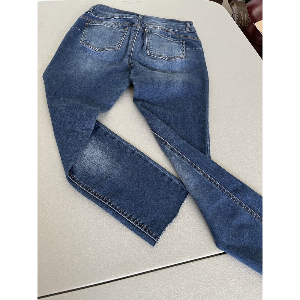 WAX Women's Jeans Butt I Love You! Stretch Cropped Skinny Dark Wash Denim Size 9 - Picture 2 of 10